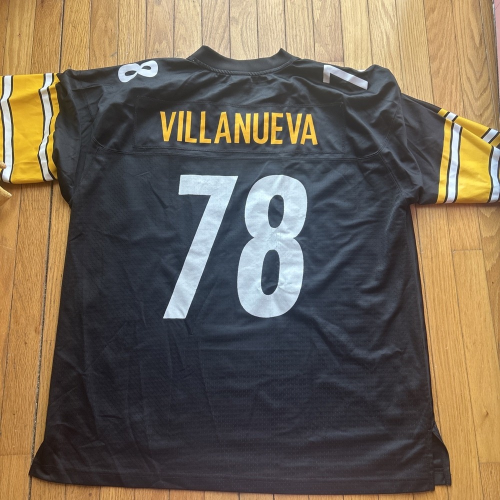NFL Pittsburg Steelers Black On Field Fan Jersey #78 Villanueva - Size XL